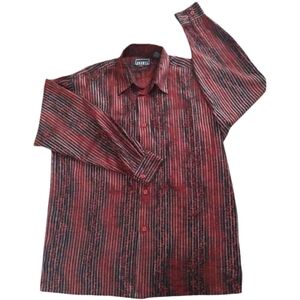 Pronti Collection by Phita Red & Black Long Sleeve Shirt Streetwear Indie Retro